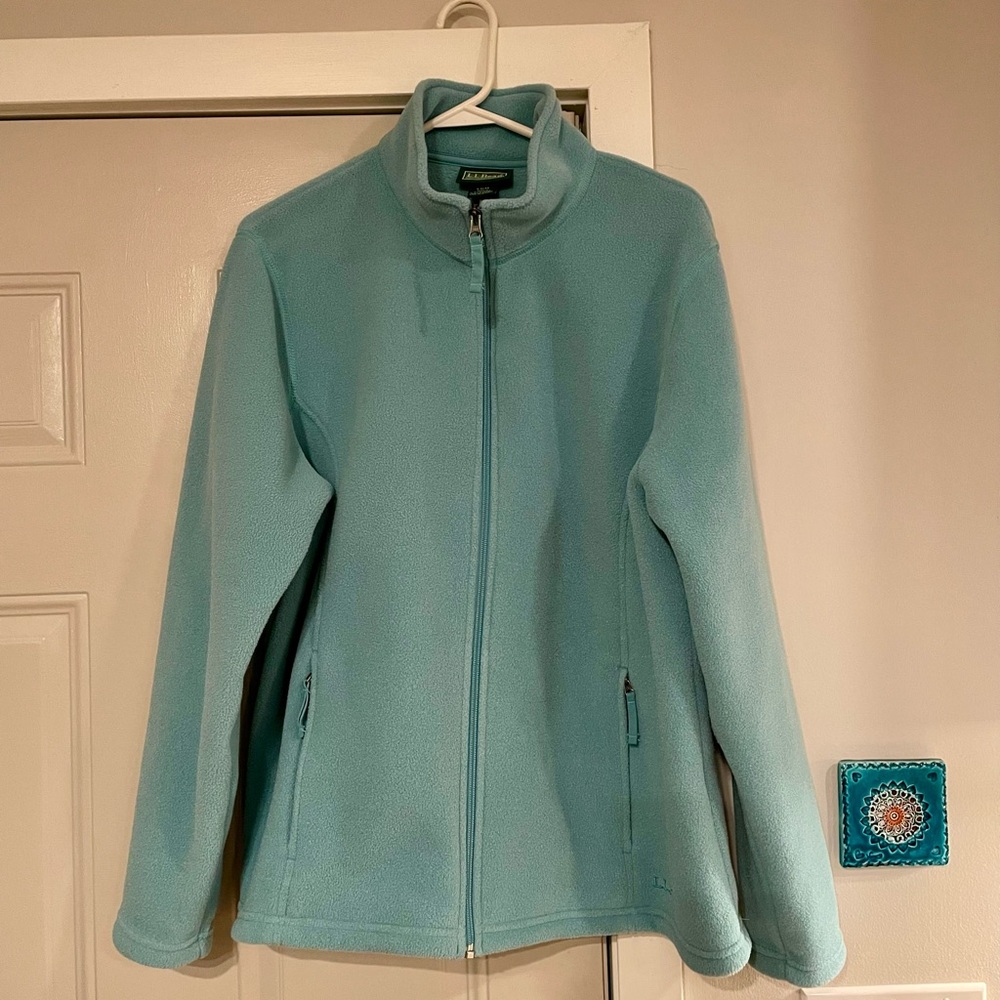 LL Bean feather fleece full zip